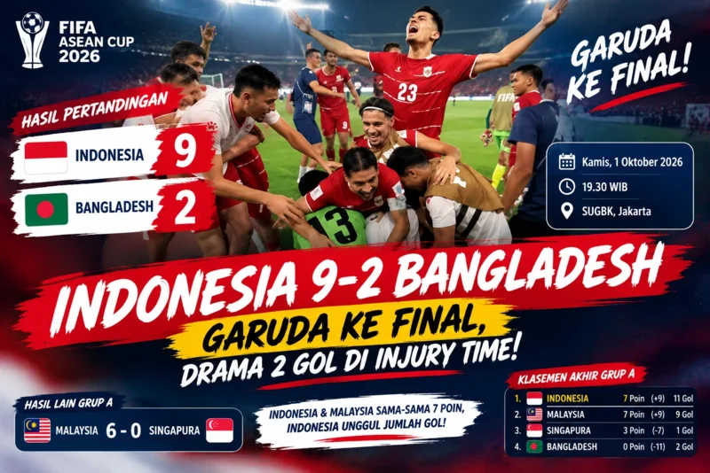 Hasil Indonesia vs Bangladesh 9-2 Garuda ke Final, Drama 2 Gol di Injury Time!.webp